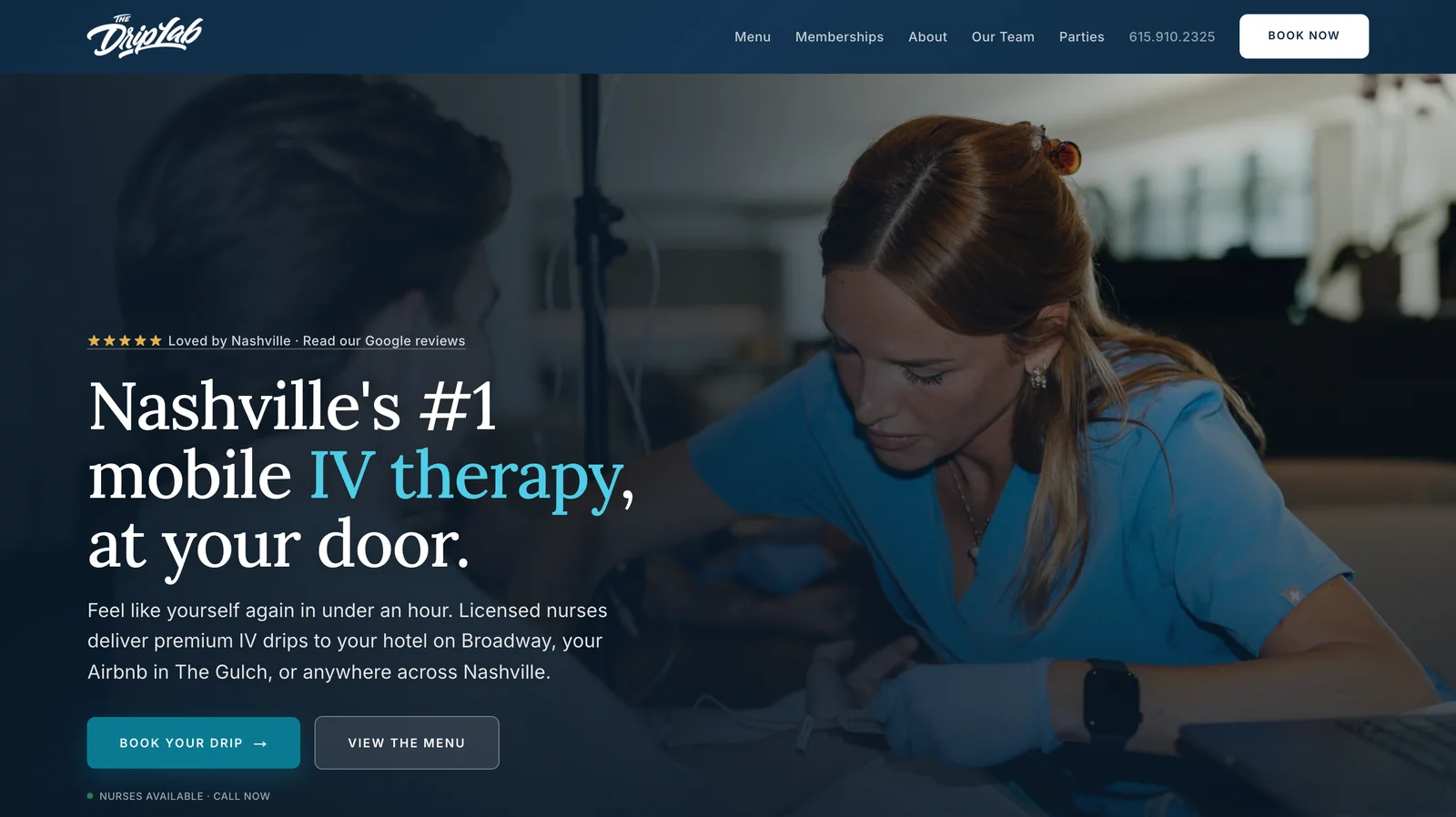 The Drip Lab homepage today